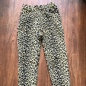 Vintage felt cheetah high rise jeans